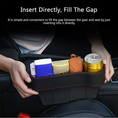 DriveEase™ Premium PU Leather Car Seat Gap Organizer Pack of 2